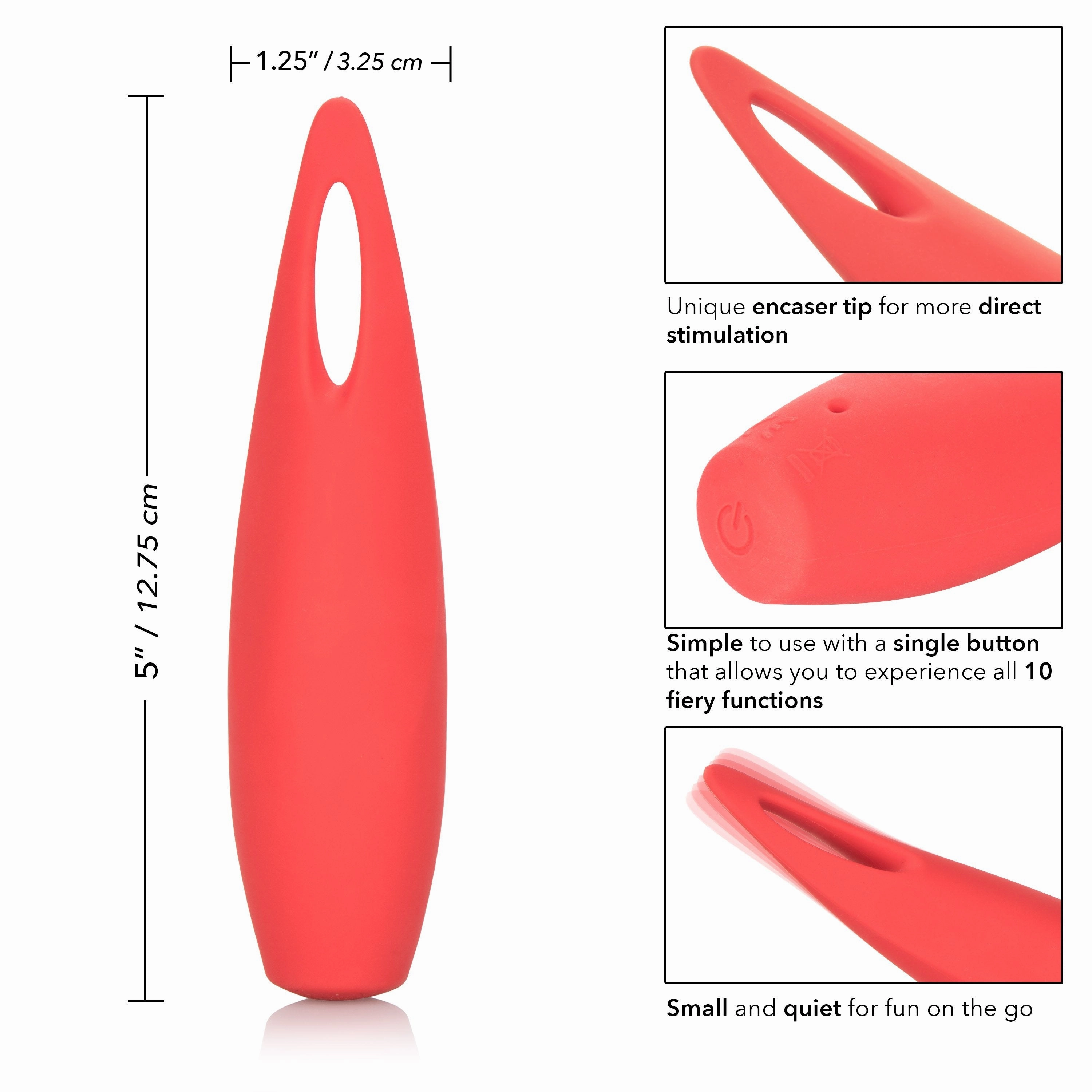 California Exotics - Red Hot Spark Rechargeable Clit Massager (Red)