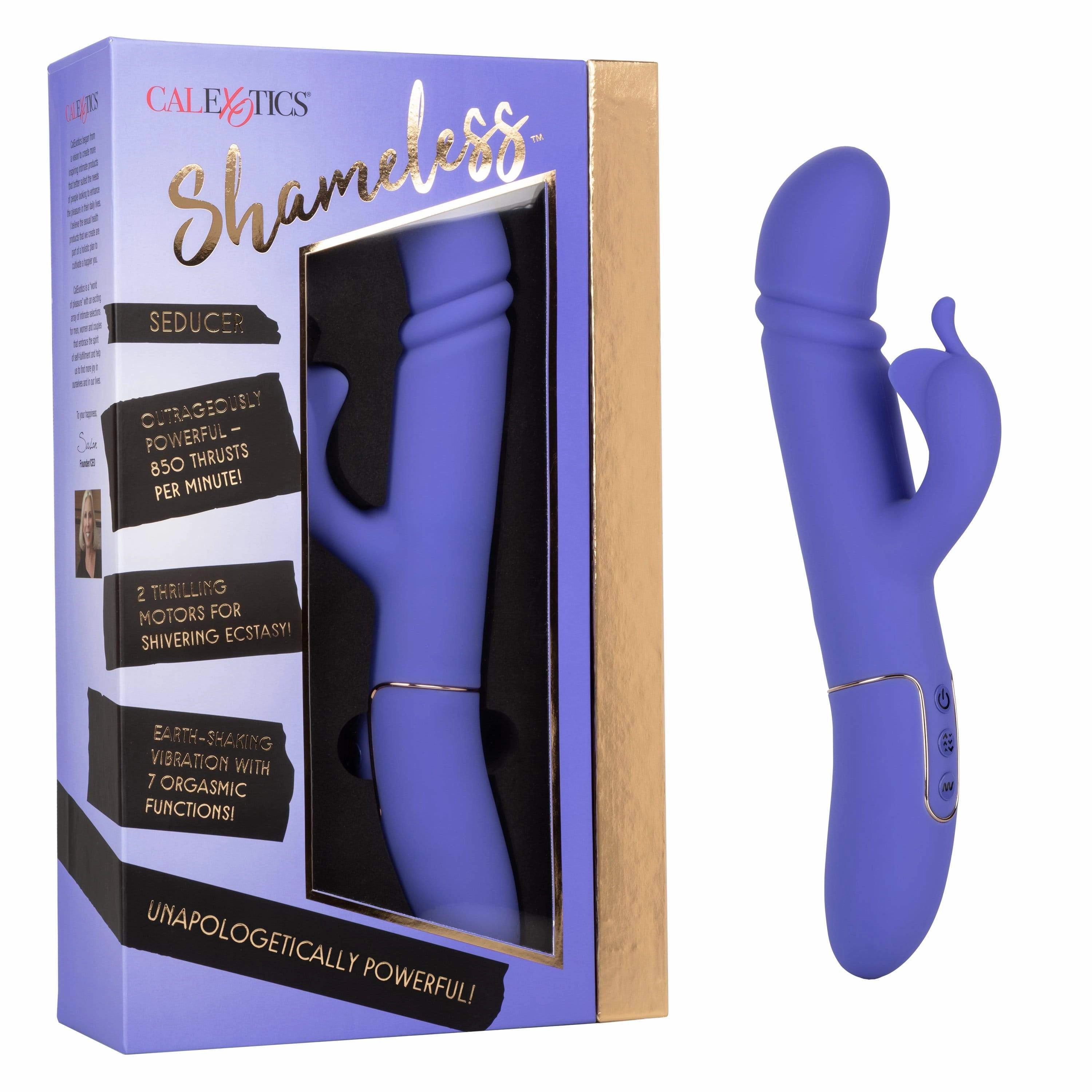 California Exotics - Shameless Seducer Rabbit Vibrator (Purple)