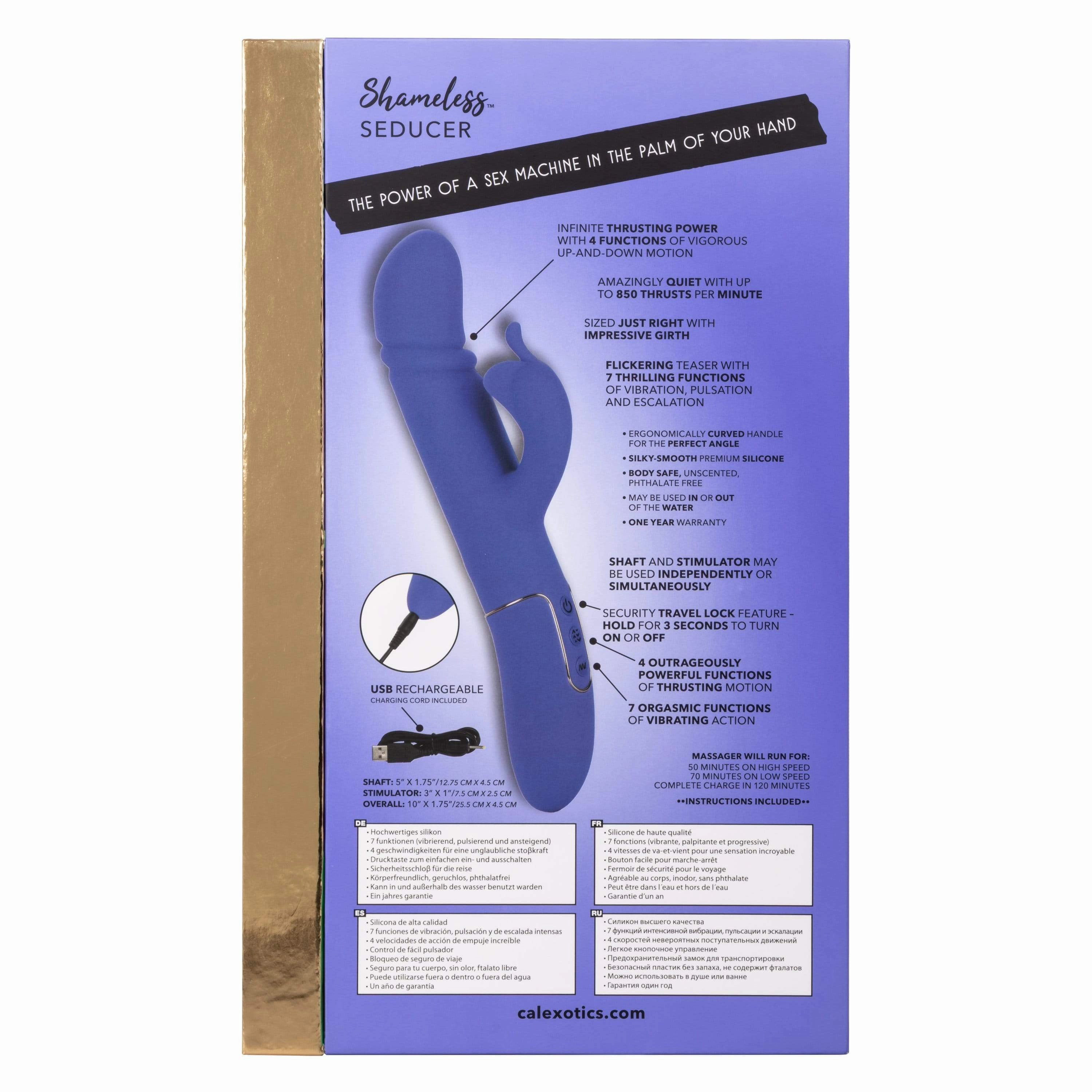 California Exotics - Shameless Seducer Rabbit Vibrator (Purple)