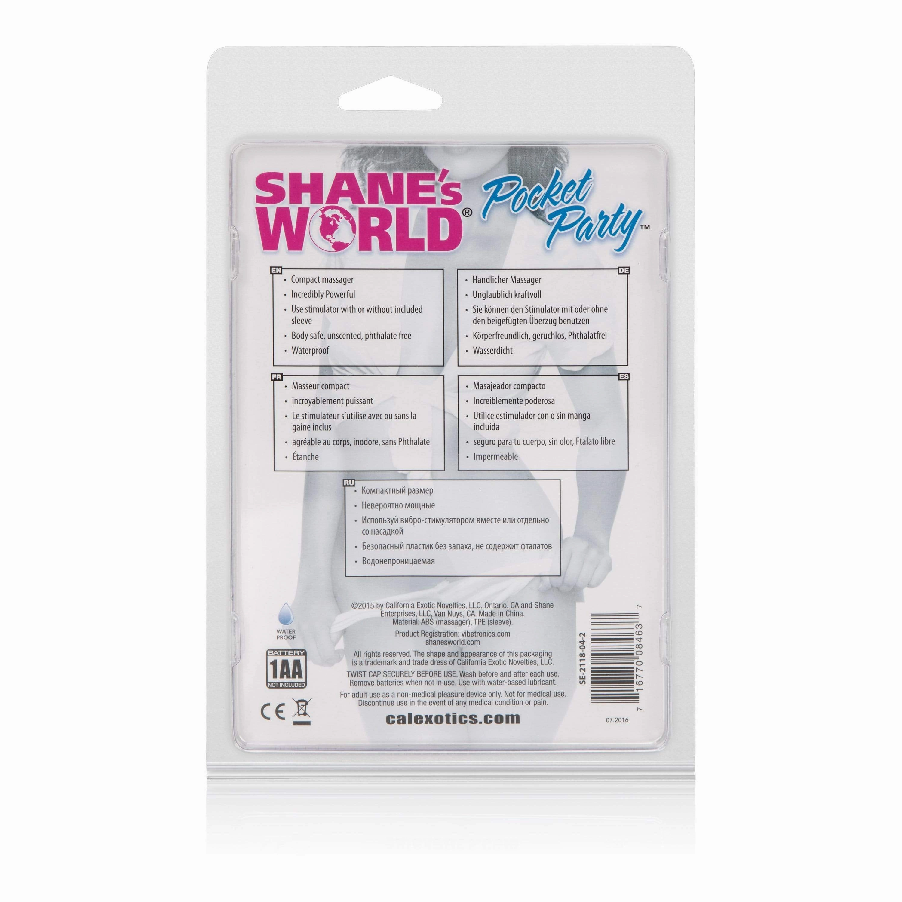 California Exotics - Shane's World Pocket Party Clit Massager (Pink)