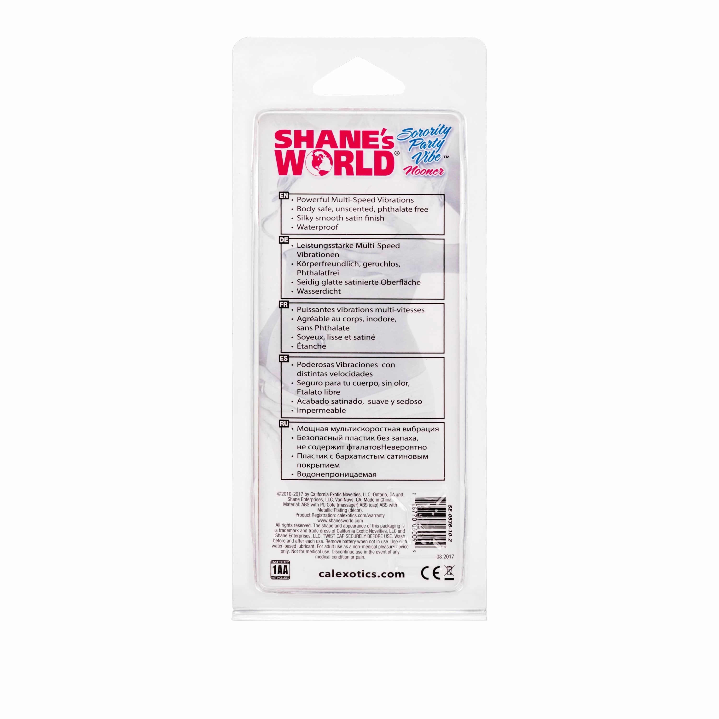 California Exotics - Shane's World Sorority Party Vibrator Nooner 4.75" (Pink)