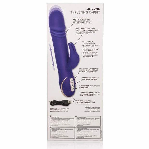 California Exotics - Signature Silicone Thrusting Jack Rabbit Vibrator (Purple)