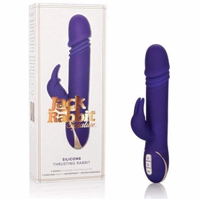 California Exotics - Signature Silicone Thrusting Jack Rabbit Vibrator (Purple)