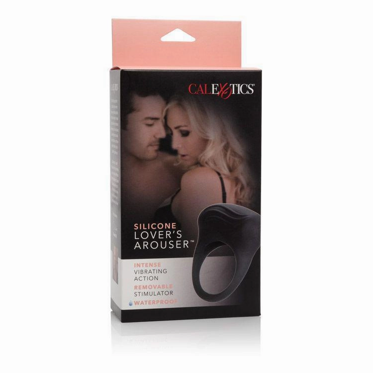 California Exotics - Silicone Lover's Arouser Vibrating Cock Ring (Black)