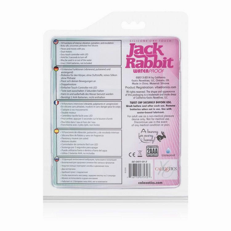 California Exotics - Silicone One Touch Jack Rabbit Vibrator (Pink)