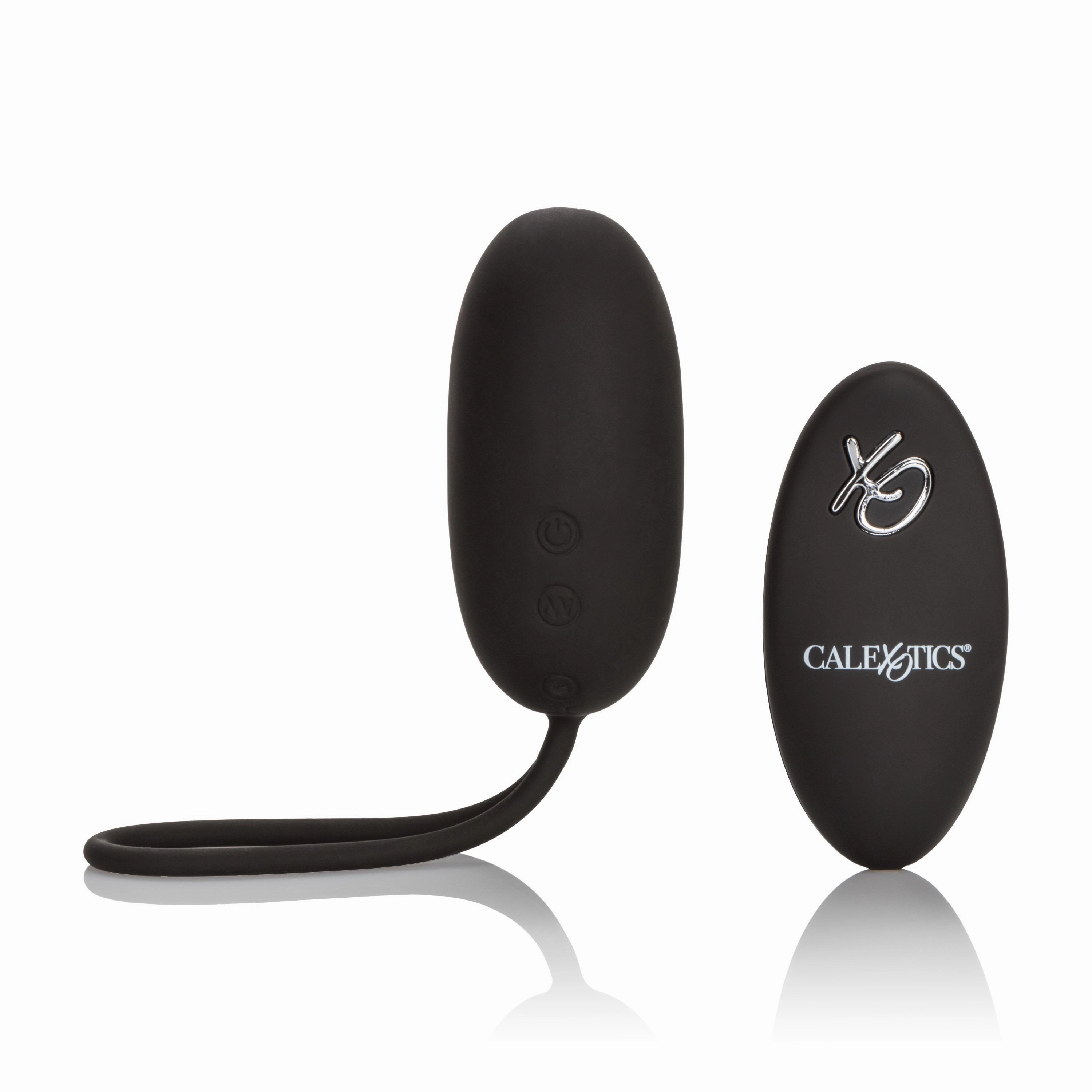 California Exotics - Silicone Remote Rechargeable Egg Vibrator (Black)