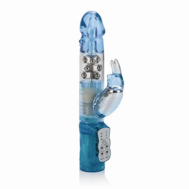 California Exotics - The Original Waterproof 3 Rows Jack Rabbit Vibrator Intermediate (Blue)