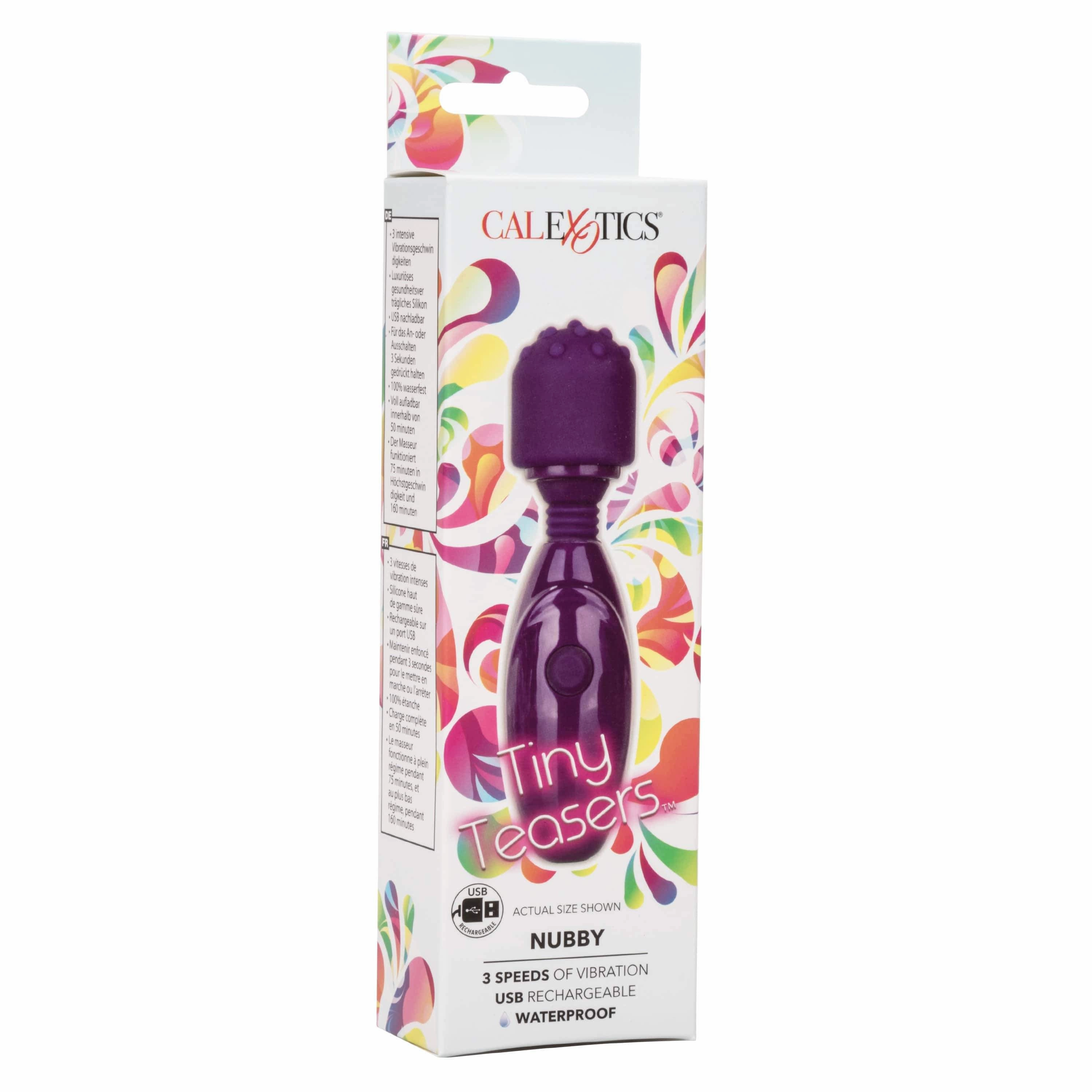 California Exotics - Tiny Teasers Nubby Mini Wand Massager (Purple)