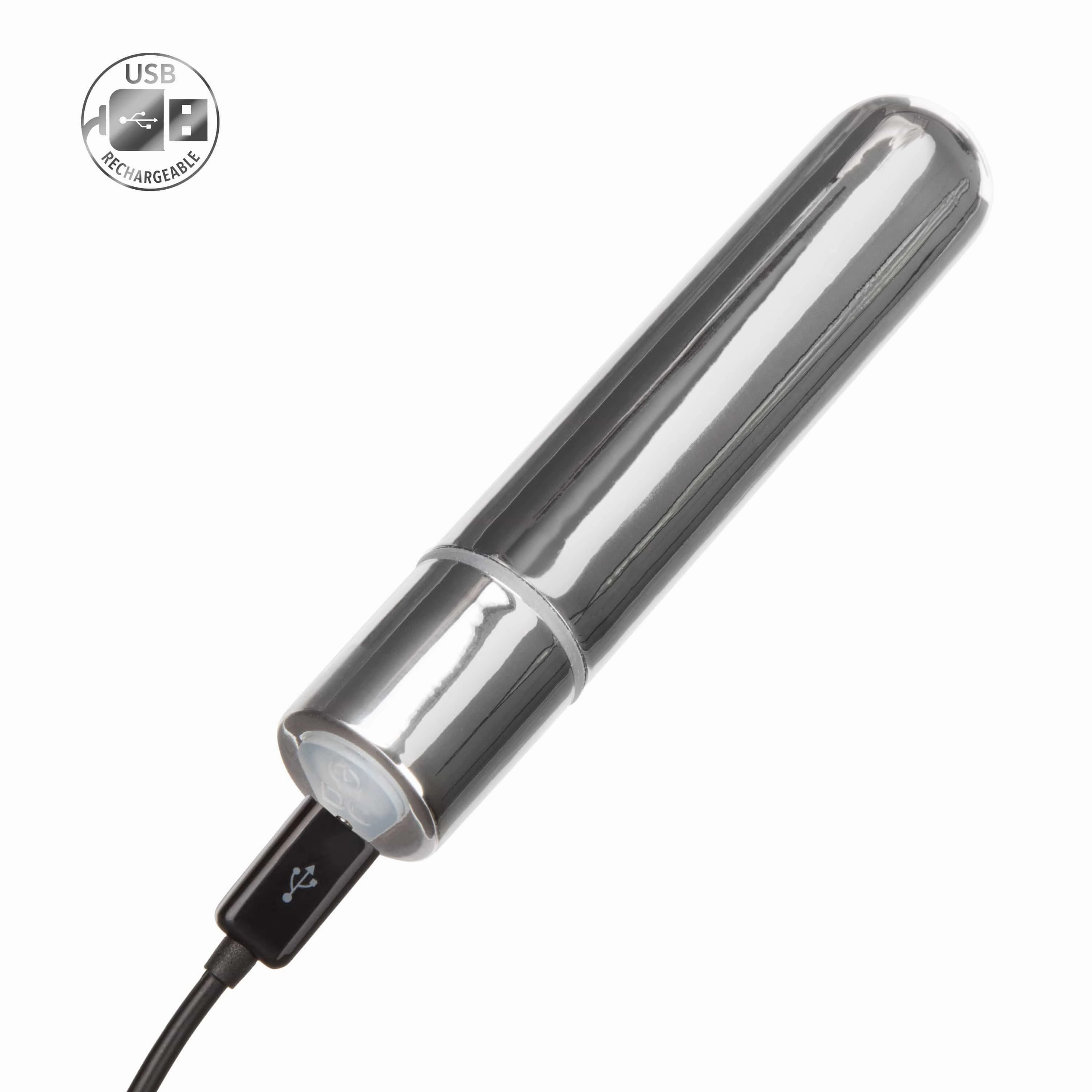 California Exotics - Wireless USB Rechargeable Bullet Vibrator (Silver)
