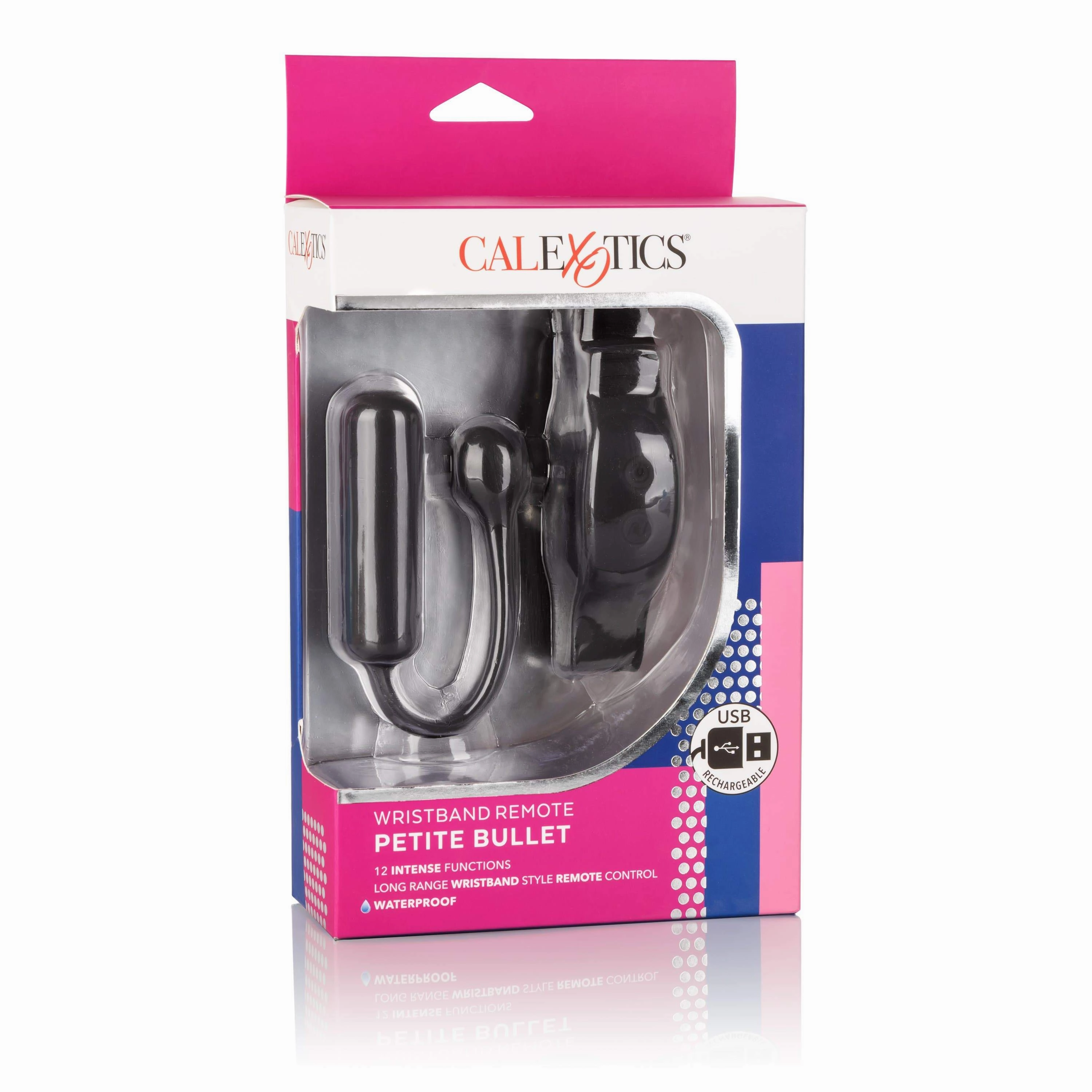 California Exotics - Wristband Remote Petite Bullet Vibrator (Black)