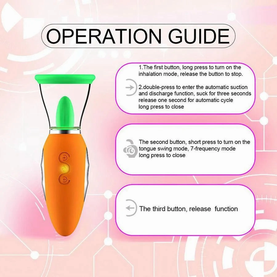 Carrot Clit Stimulating Pussy Pump for Women