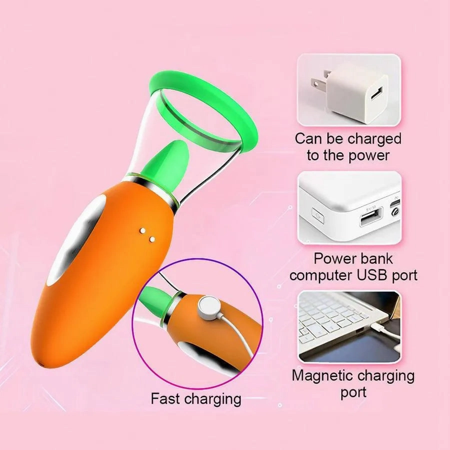 Carrot Clit Stimulating Pussy Pump for Women