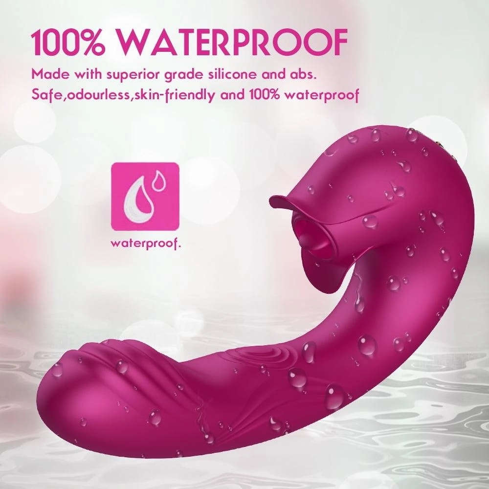 Clitoral Stimulation 3in1 Tongue Licking Vibrating Flapping Vibrator