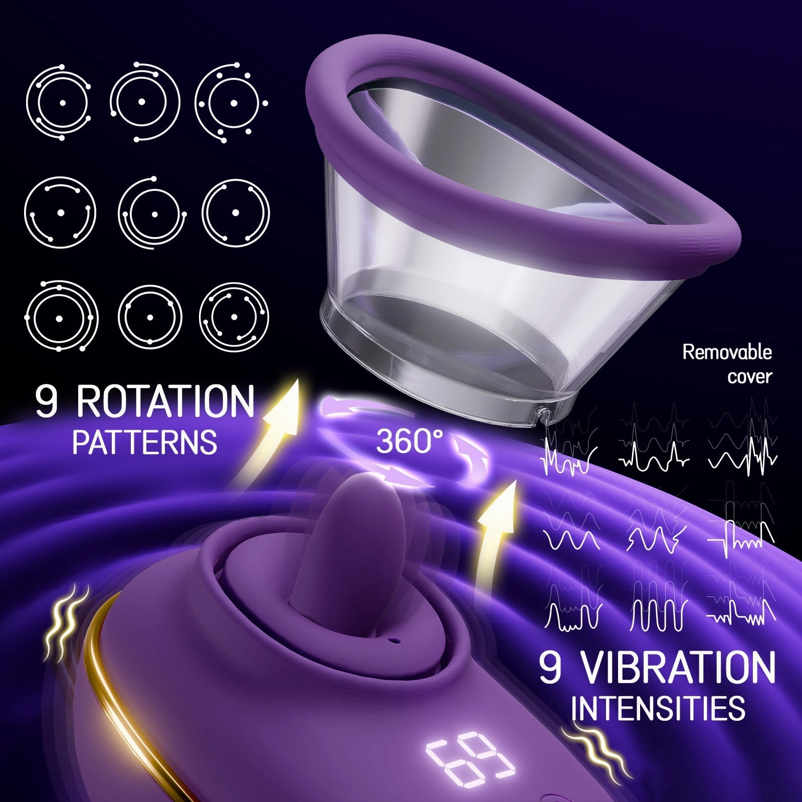 Clitoral Sucking Vibrator with Licking & Vibrating Tongue