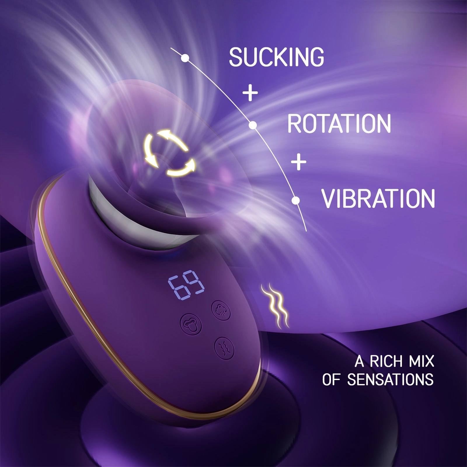 Clitoral Sucking Vibrator with Licking & Vibrating Tongue