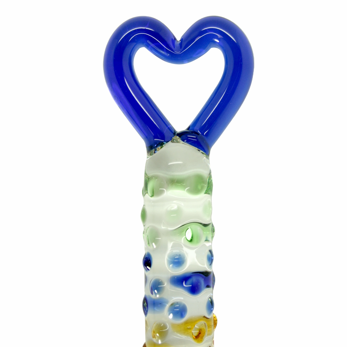Crystal Glass Dildo With Heart Handle