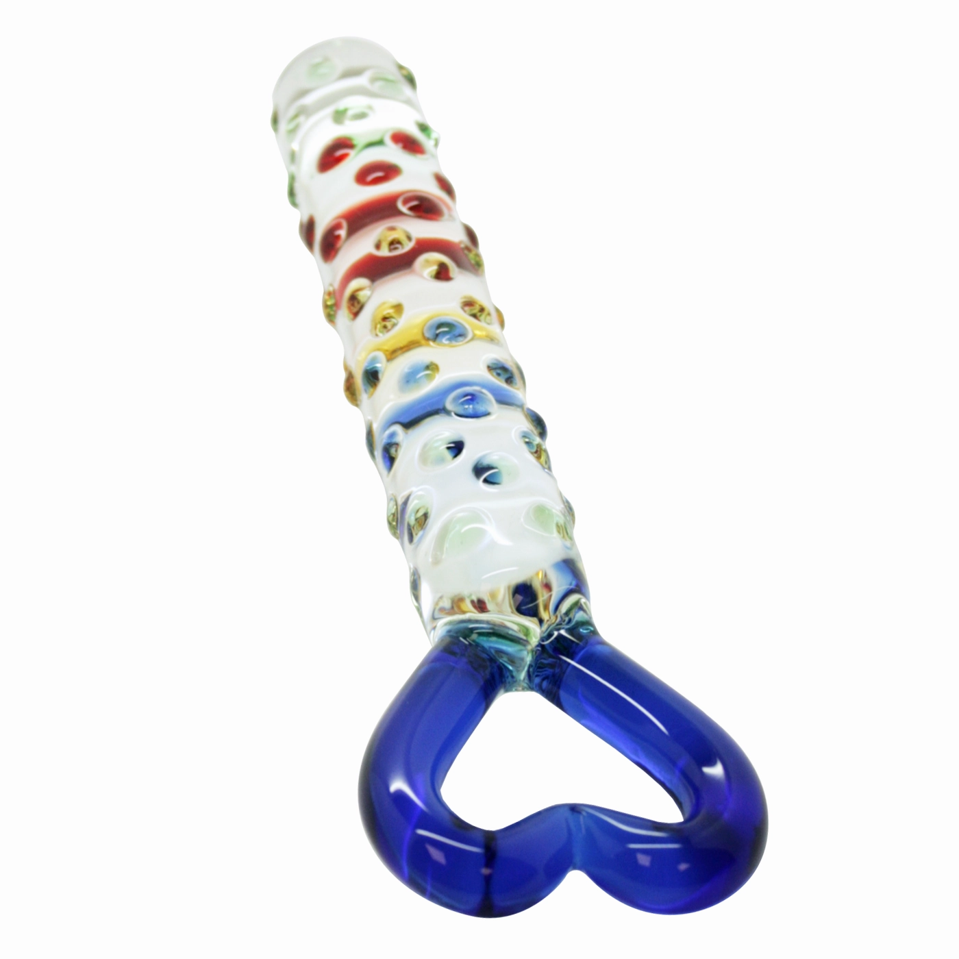 Crystal Glass Dildo With Heart Handle