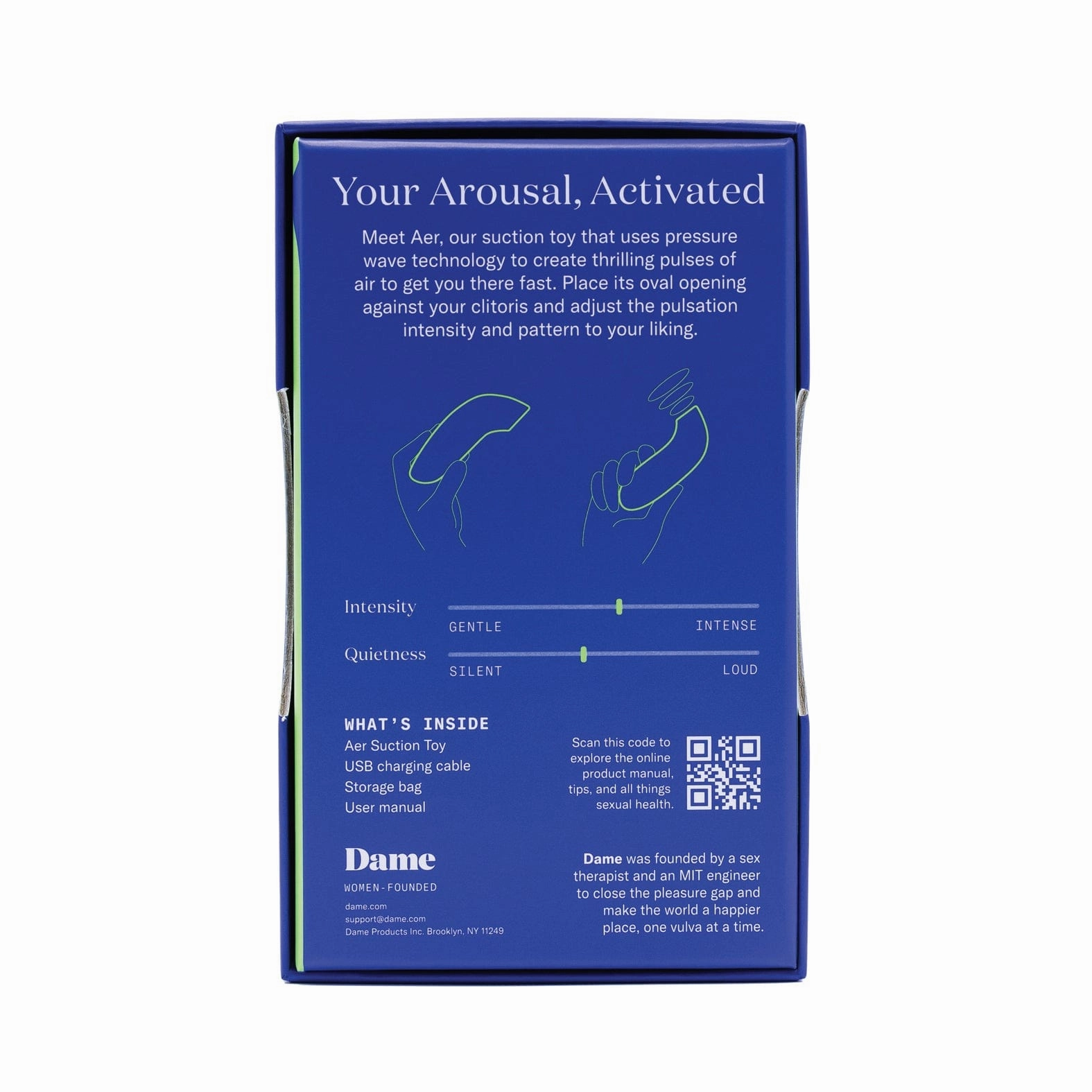 Dame - Aer Air Pulsing Suction Toy Clitoral Air Stimulator