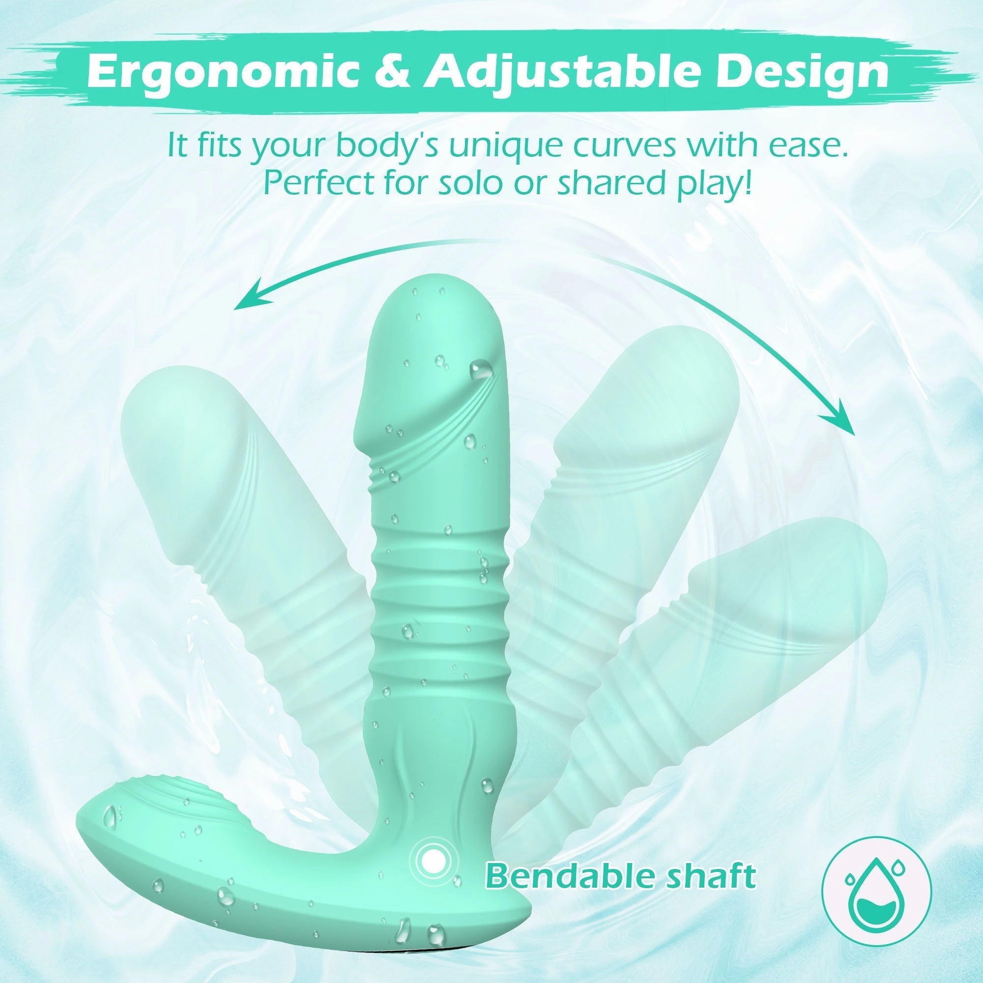Dildo G Spot Vibrator with Thrusting Functions & Flexible Design