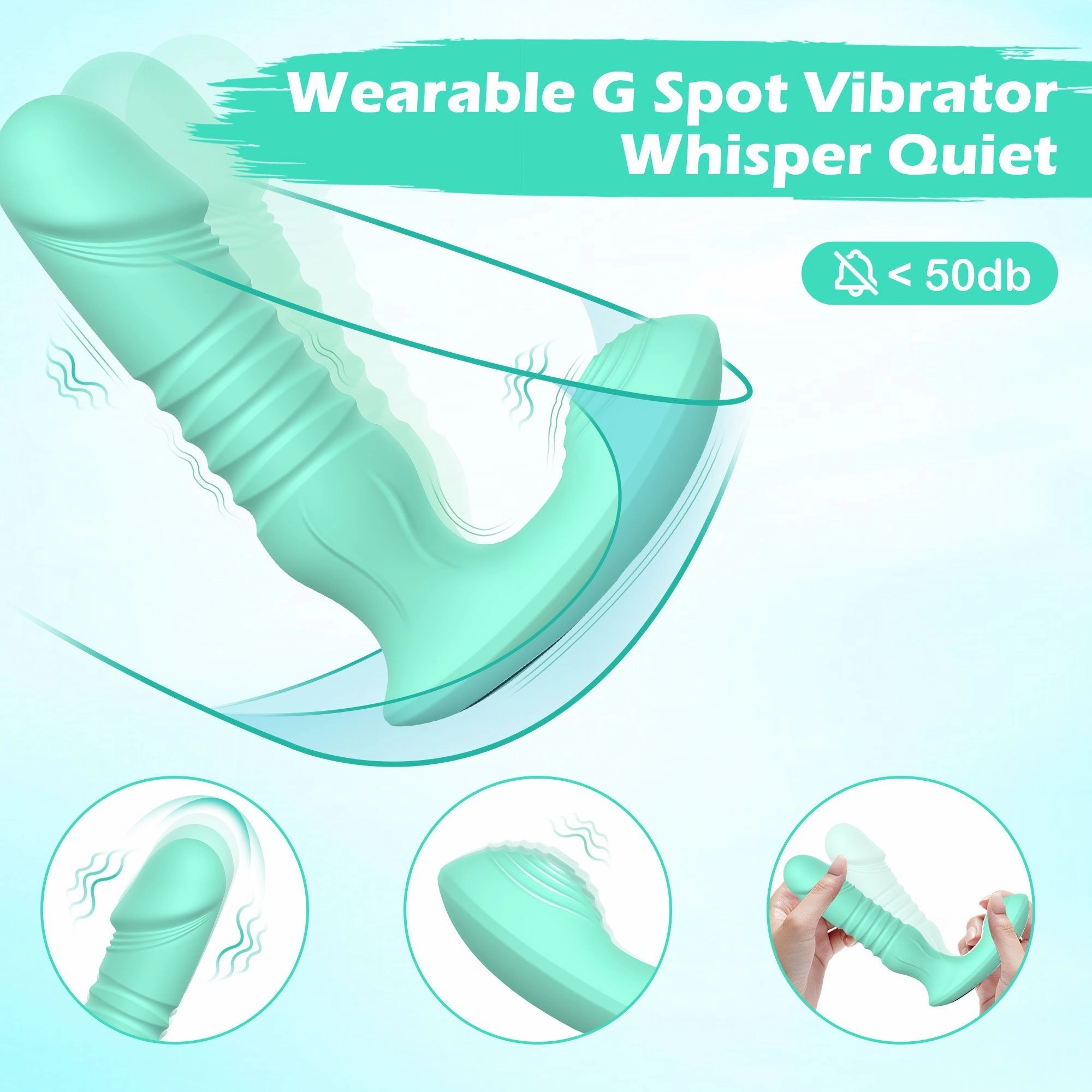 Dildo G Spot Vibrator with Thrusting Functions & Flexible Design