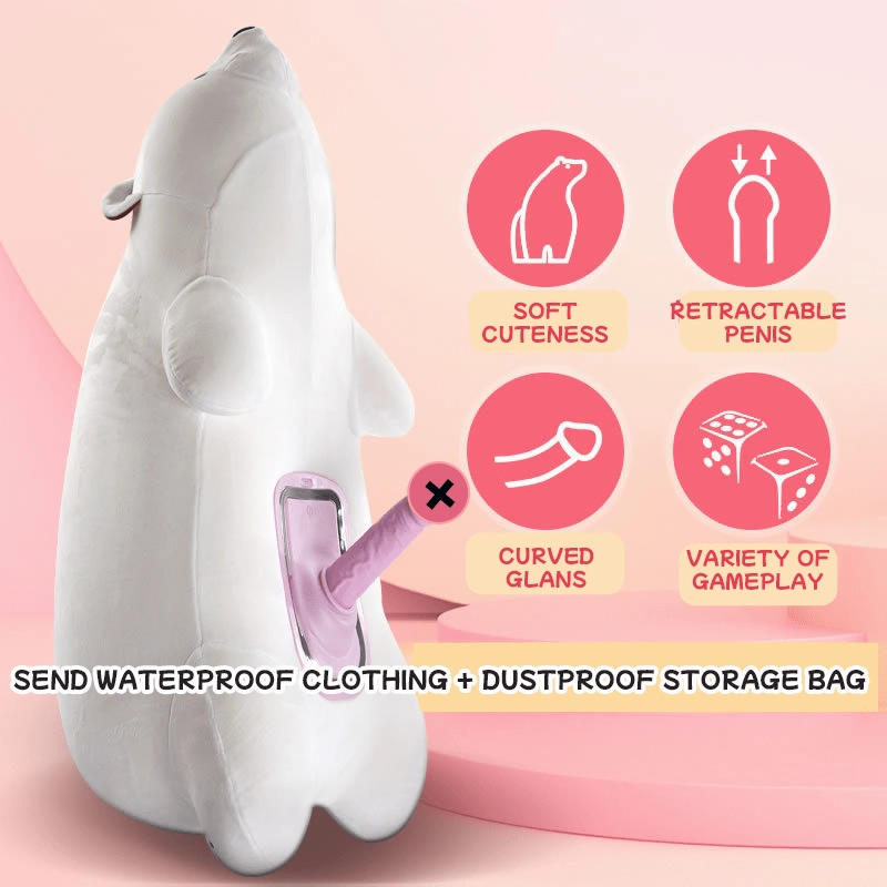 Discreet Infinity Pillow Polar Bear Remote Control Sex Machine