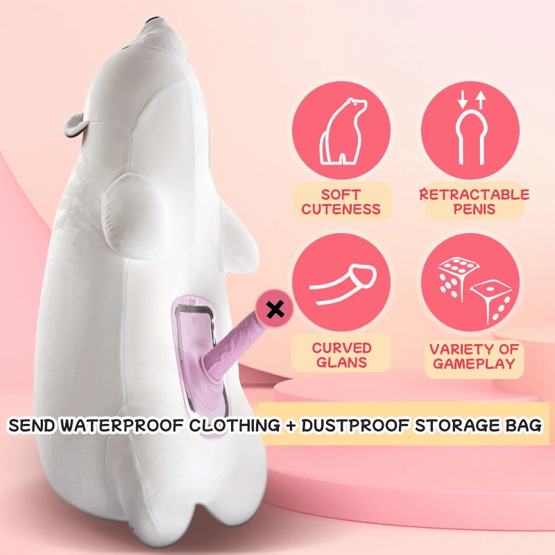 Discreet Infinity Pillow Polar Bear Remote Control Sex Machine
