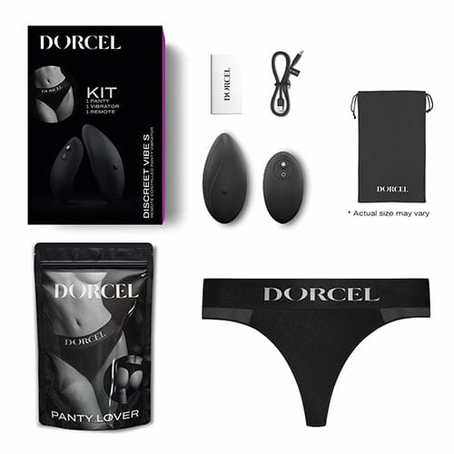 Dorcel - Discreet Warming Panty Vibrator with Panty Small (Black)