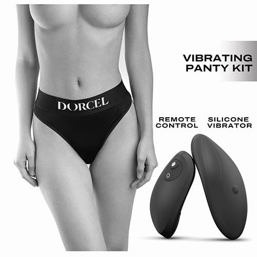 Dorcel - Discreet Warming Panty Vibrator with Panty Small (Black)