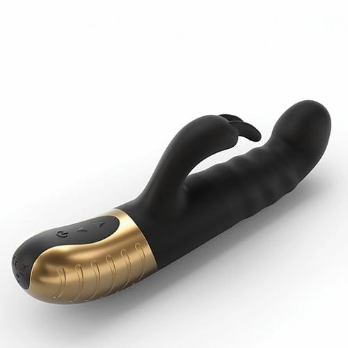 Dorcel - G Stormer Thrusting G Spot Rabbit Vibrator (Black/Gold)