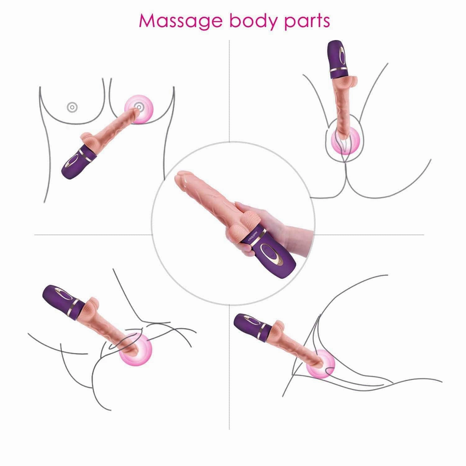 Erocome - Bootes Thrust Heat Realistic Dildo Vibrator (Beige)