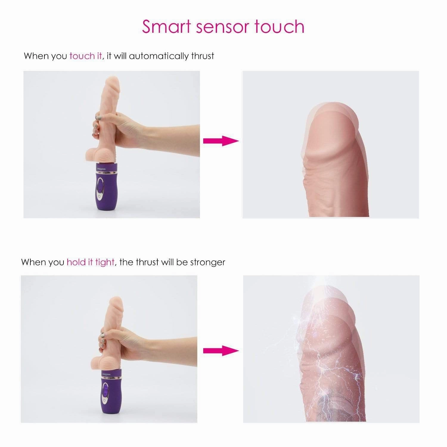Erocome - Bootes Thrust Heat Realistic Dildo Vibrator (Beige)