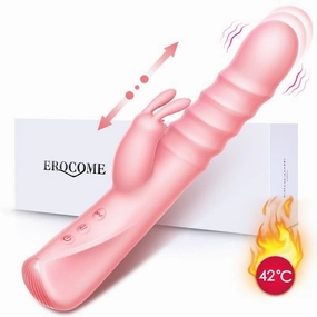 Erocome - Columba Thrusting Heating Rabbit Vibrator (Pink)