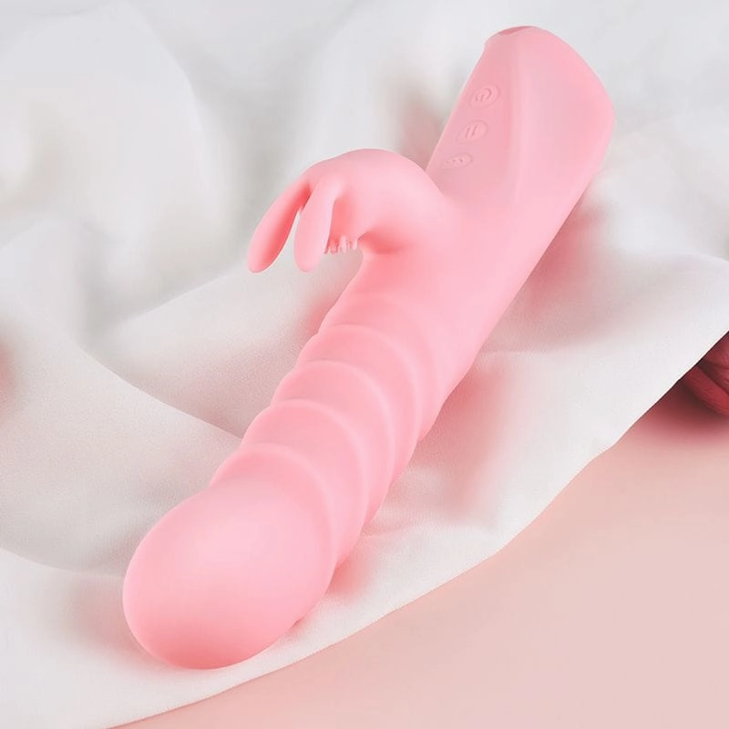 Erocome - Columba Thrusting Heating Rabbit Vibrator (Pink)