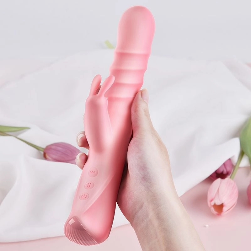 Erocome - Columba Thrusting Heating Rabbit Vibrator (Pink)
