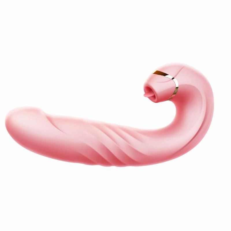 Erocome - Draco Thrusting Vibrating Sucking Heating Dildo 6.8" (Pink)