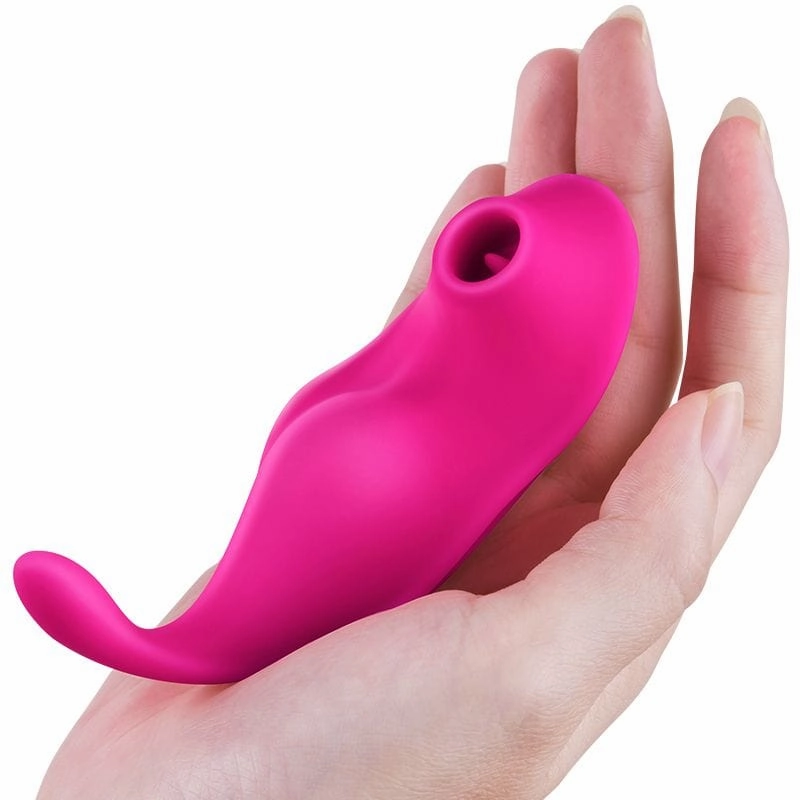 Erocome - Equuleus App-Controlled Vibrating Sucking Clit Massager (Cerise)