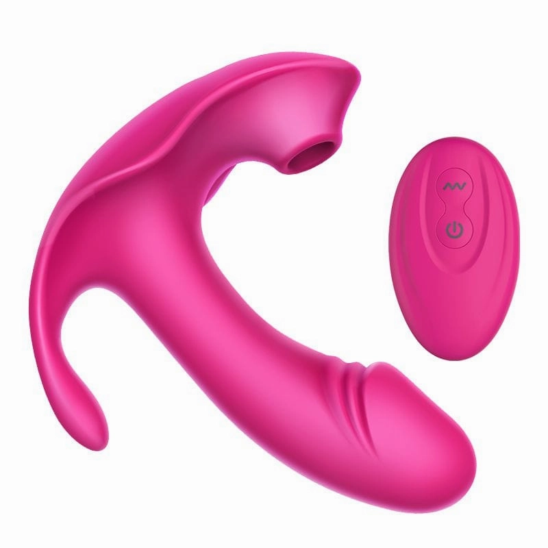 Erocome - Volans Remote Control Dual Vibrating Sucking Massager (Pink)