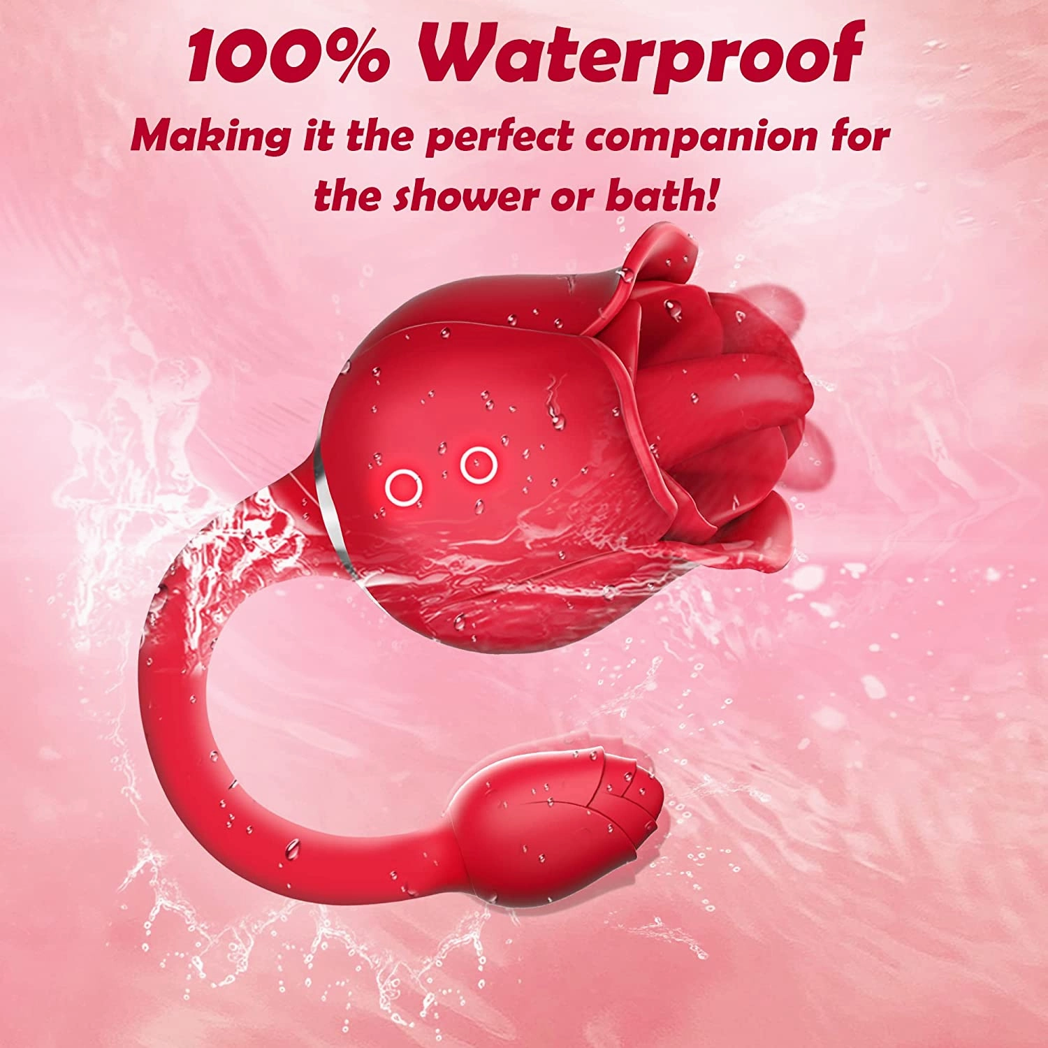 Euphoria - Rose Vibrator with Licking Tongue