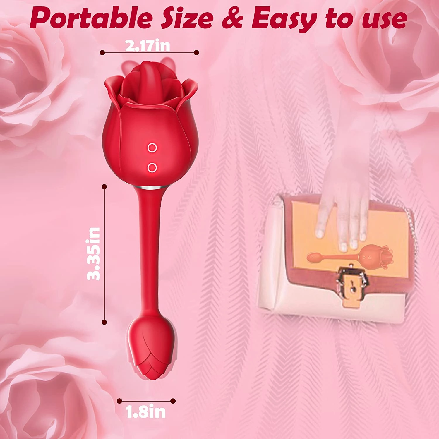 Euphoria - Rose Vibrator with Licking Tongue