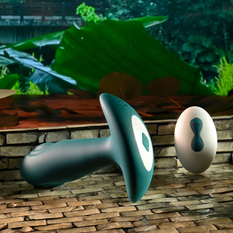 Evolved - Gender X Tunnel Tapper Remote Control Anal Plug (Teal)