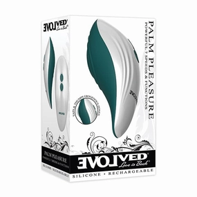 Evolved - Palm Pleasure Rechargeable Clit Massager (Teal)