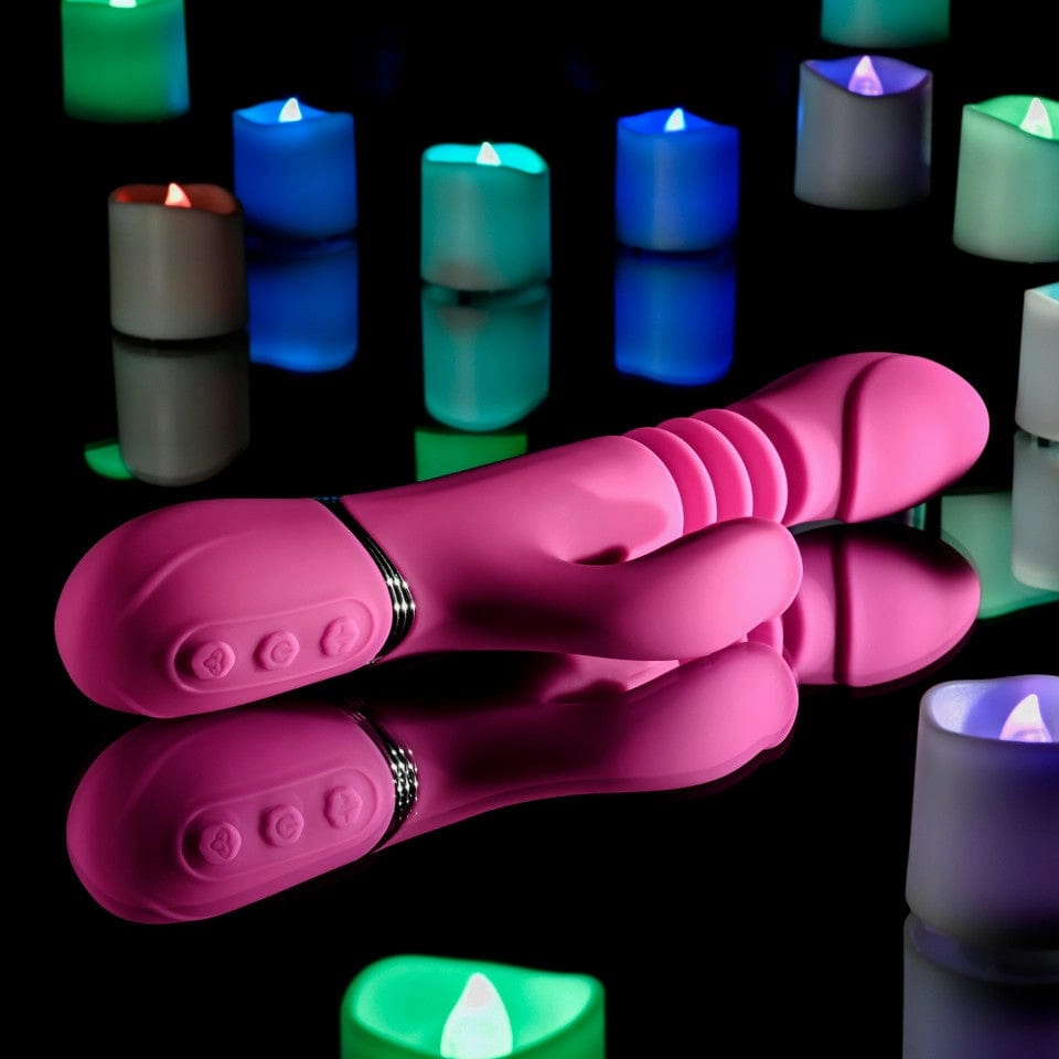 Evolved - Pink Dragon Thrusting Rabbit Vibrator (Pink)
