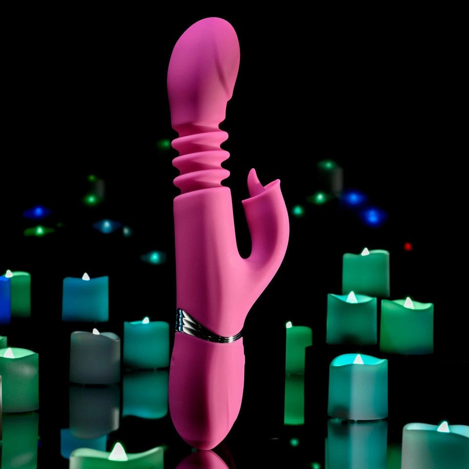 Evolved - Pink Dragon Thrusting Rabbit Vibrator (Pink)