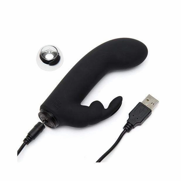 Fifty Shades of Grey - Greedy Girl Rechargeable Mini Rabbit Vibrator (Black)