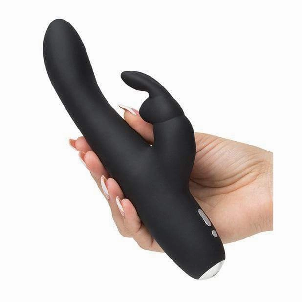 Fifty Shades of Grey - Greedy Girl Rechargeable Slimline Rabbit Vibrator (Black)