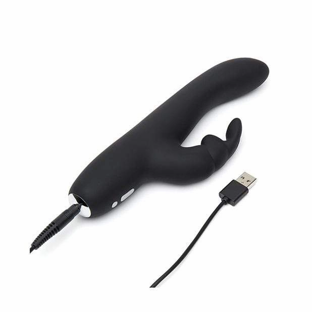 Fifty Shades of Grey - Greedy Girl Rechargeable Slimline Rabbit Vibrator (Black)