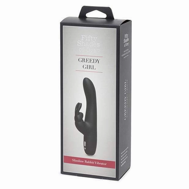 Fifty Shades of Grey - Greedy Girl Rechargeable Slimline Rabbit Vibrator (Black)