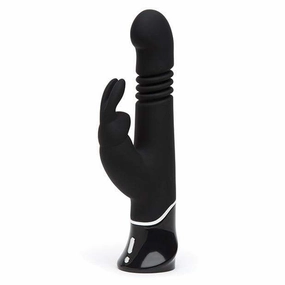 Fifty Shades of Grey - Greedy Girl Rechargeable Thrusting G Spot Rabbit Vibrator (Black)