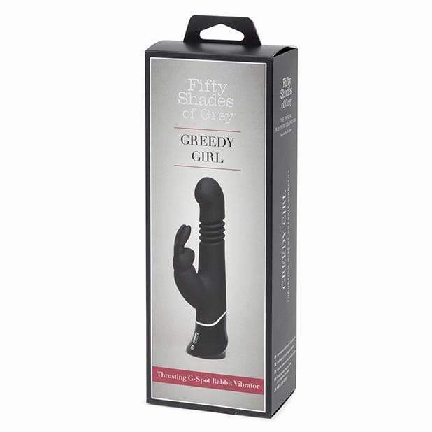 Fifty Shades of Grey - Greedy Girl Rechargeable Thrusting G Spot Rabbit Vibrator (Black)