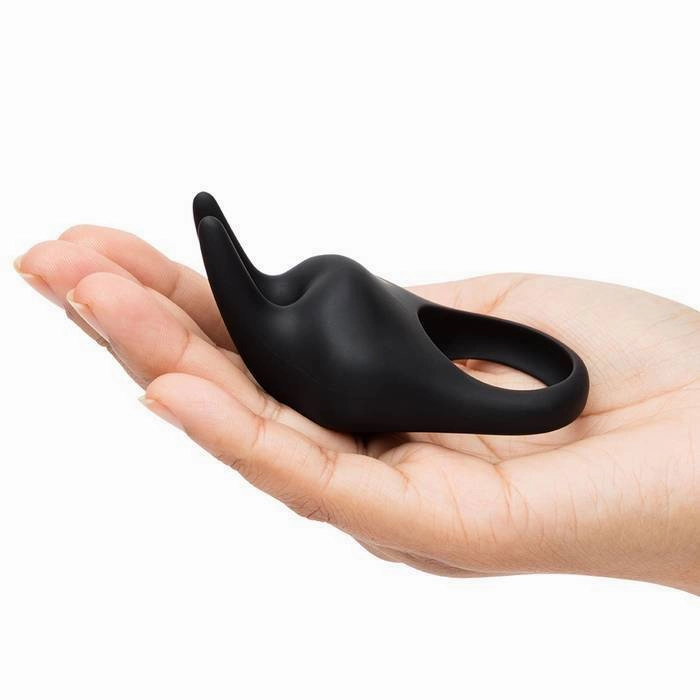 Fifty Shades of Grey - Sensation Rechargeable Vibrating Rabbit Love Ring (Black)